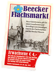 Beecker Flachsmarkt - Eintrittskarte September 2011