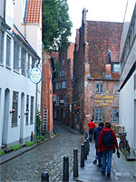 Die engste Gasse Lübecks: Der Kolk